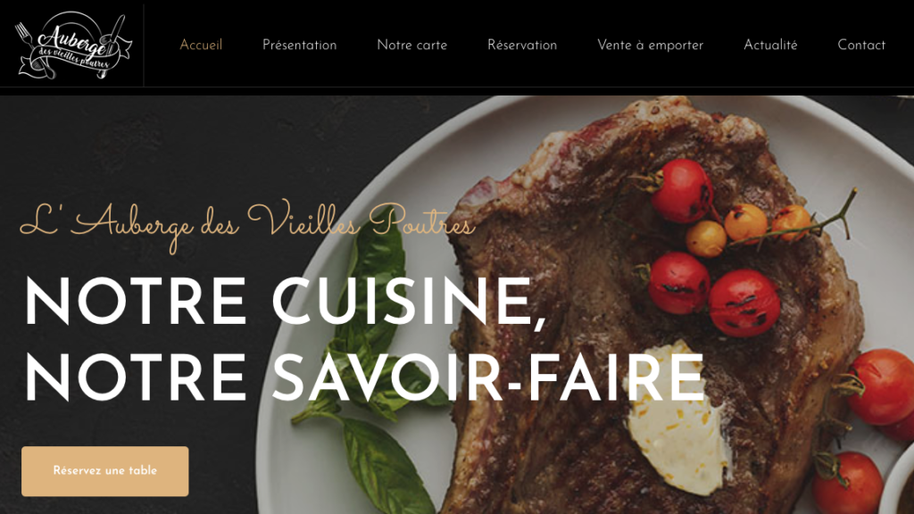 Actualité nouveau site web restaurant Vieilles poutres Fournes en weppes Hauts de France